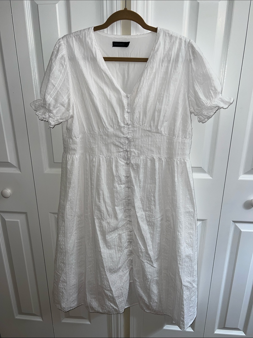 MIKAROSE white 100% dress